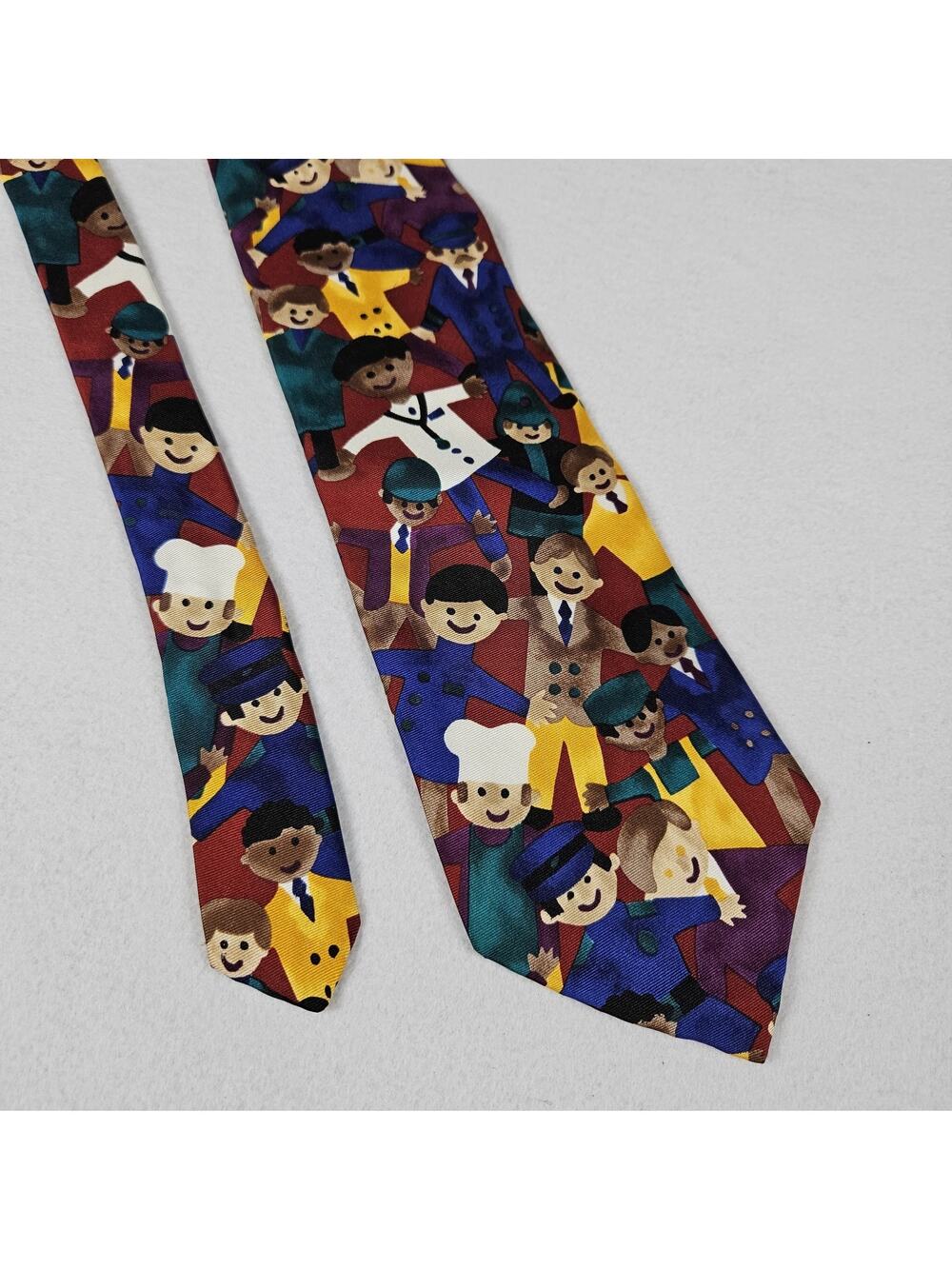 Vintage Dad Silk Tie Save the Children Made in USA Necktie Fathers Day Gift Y2K